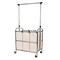 Seville Classics Rolling 3-Bag Steel Laundry Sorter w/ Hanging Bar